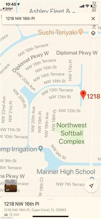 1218 NW 16th PL CAPE CORAL, FL 33993