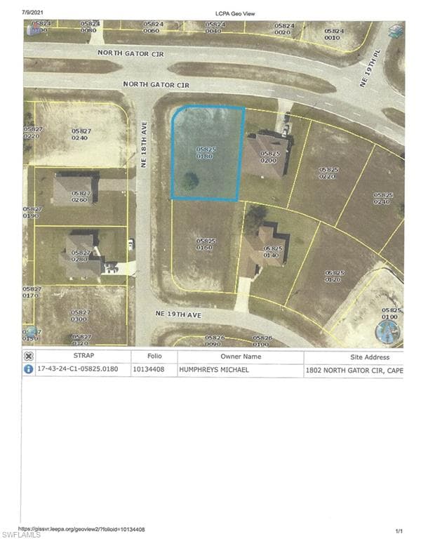 1802 N Gator CIR CAPE CORAL, FL 33909